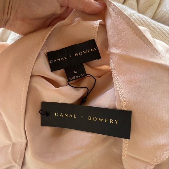 Canal + Bowery Blush Silk Slip Maxi Dress Size Medium NEW NWT - Picture 6 of 8
